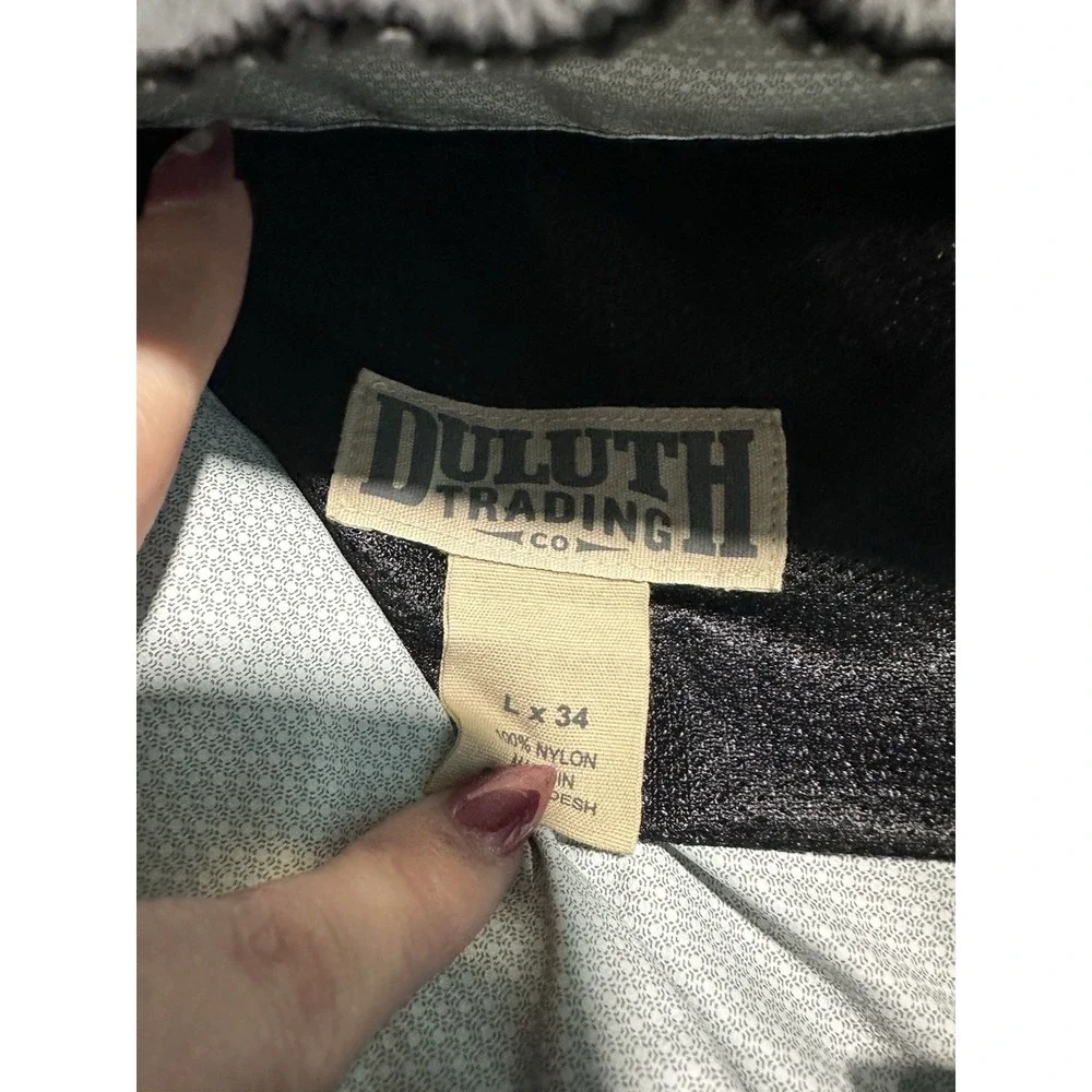 Duluth Trading Men's Waterproof Gray Side Zip‎ Pants Utility Pockets Lx34